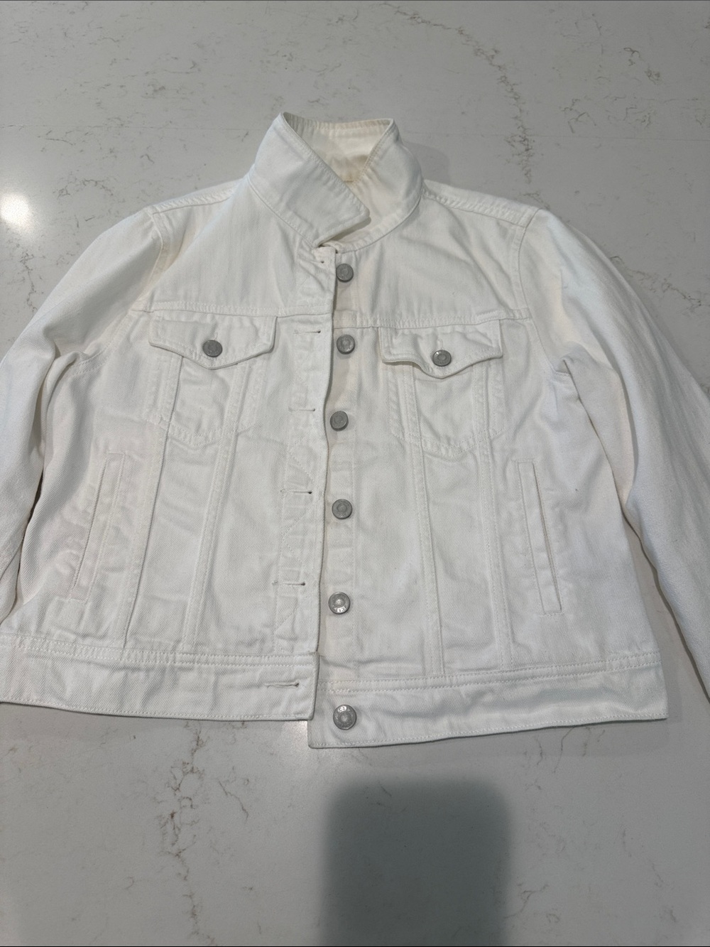 J. Crew White Denim Trucker Jacket